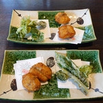 Sousaku Washoku Den - フグの唐揚げと春野菜