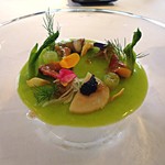 メゾン・ド・タカ芦屋 - 春の庭園を想わせるコキヤージュのアスピック　セロリのスープと共に
