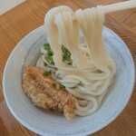 合田うどん - 麺のリフトアップ(イリコ出汁)