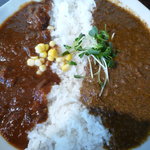 サイのツノ - ハーフ＆ハーフ 左欧風・右グリーン