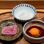 肉割烹 上 - すき焼き イチボ