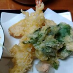 いちりん - 天ぷら刺身定食の天ぷら
