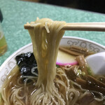 中華 鷹乃家 - 麺のアップ