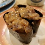 回転寿し トリトン - ヤリイカ塩辛軍艦。