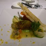 代官山ASO チェレステ - アイナメの香草パン粉焼き　野菜とオルツォのミネラルと共に（リストランテASO　料理長　芳賀功一）