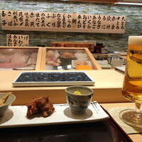 鮨 天使 - やっぱり生ビールからスタート❤️