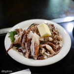 Okonomiyakikonomi - イカきもゲソバター（焼く前）