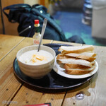 Okonomiyakikonomi - 豆乳チーズフォンデュ風もんじゃ