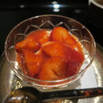 日本料理 晴山 - あまおう苺　パンナコッタ