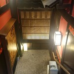 土風炉 - 階段をおりて