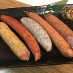 Assortment of 5 kinds of sausages