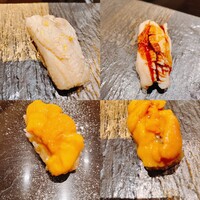 築地青空三代目 大名古屋ビルヂング店 - 穴子は塩とタレ、ウニは醤油と塩