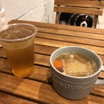 ソムタムカフェ - ランチメニュー「青パパイアｙの日変わりスープ」(セット200円)