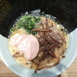 横浜ラーメン 渡来武 - ラーメン並＋のり・キクラゲ増し