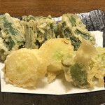 幅田屋 - 葉玉葱の天ぷら