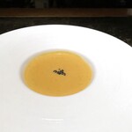 大どころ - 人参（長崎）、玉葱のポタージュ・・鯛などの骨で取った出汁もいい味わいですし、人参の甘みも感じ美味しい。