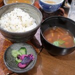 桶家乃隠居 - 桶家ごはん、味噌汁、香の物