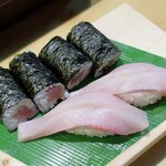 葵 - 鉄火巻とハマチの握り