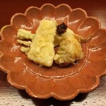 木山 - ふぐと筍と新たまの天ぷら