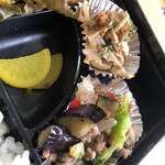 喫茶 樹楽 - このナスと挽肉のガパオ風なおかずが美味しかったです♡