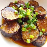 Boiled fried eggplant