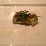 SALONE 2007 - ボタン海老と空豆のパンナコッタ　ペコリーノチーズのカプチーノ