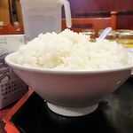 明華楼 - きくらげと豚バラ、玉子炒めセット（大盛）770円（定食は、ご飯おかわり無料）