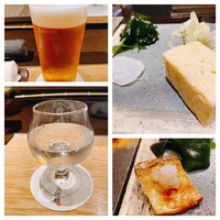 築地青空三代目 大名古屋ビルヂング店 - 生ビール・左平次とおつまみの玉子など