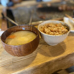 ろばたやき山ろく - ダゴ汁と炊き込みご飯