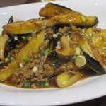 中国菜 仁 - 茄子と挽肉のピリ辛煮込み