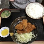 あおき食堂 - 200307土　埼玉　あおき食堂　チキンカツ、アジフライ定食770円