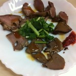 台湾料理　瑞鳳　北口店 - おつまみ三点盛（豚タン、豚ハツ、チャーシュー）