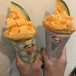 クレープリー チロル - 山盛り宮古島メロンクレープ¥900