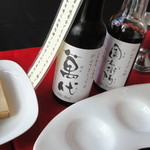 びふてき松江 - 本わさびや特製醤油、特製ポン酢、特製ソース、そして藻塩