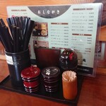 そば処 一庵 - 調味料