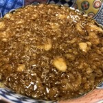 和食・天ぷらのお店 ぼうず - カレー天つゆ接写。底の方にカレーパウダーが沈殿するのでよーく混ぜませう。