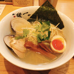 麺屋 猪一 - 九十九里浜産蛤　貝出汁そば(白)