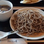 サラセン人の麦 - とり南せいろ(950円)の田舎十割(100円増し)の大盛り(250円増し)