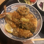 Ginza Hageten - 季節の天丼（車海老2、牡蠣2)