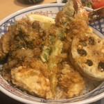 Ginza Hageten - 野菜は蓮根、アスパラ、玉ねぎ