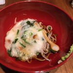 鳴子ホテル - 蕎麦。とろろ＆オクラ＆なめこ。
      喉越し最高❗️