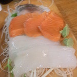 忠八 - お刺身3種盛り　380円　②