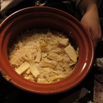 くろぎ - 白子筍御飯　木の芽