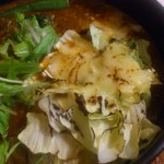 SAMA - 【2012年04月】トッピングの焦がしキャベチーズのアップ。