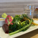 ファリナモーレ - 料理写真:前菜の
本日の地野菜とオリジナルバーニャソース