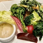 ファリナモーレ - 料理写真:前菜の
本日の地野菜とオリジナルバーニャソース