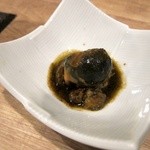 酒肴一献 わさびん - ホタテ貝のワタの炙り