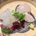 鳥田中 - 同じく春に旬を迎えるお造りも頂戴しました　鳥はまだ出てきません（笑）