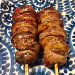 鳥田中 - 黒薩摩鷄のハツ元　こんなの食べたら他の店でハツ元食べられなくなる・・・食べるけど