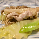 鳥田中 - 2度目の鍋は七谷鴨と芹　もちろん葱も入ってます